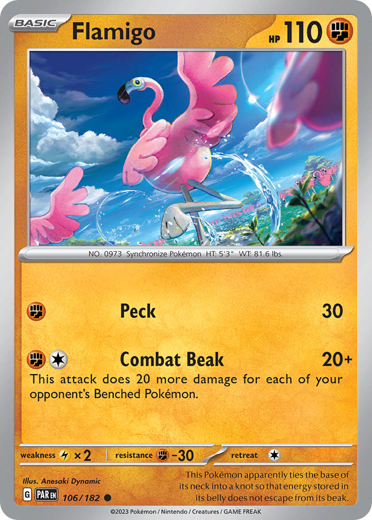 Flamigo⁣ - Paradox Rift⁣ (Common)⁣ [106] English / Near Mint / Reverse-Holo Normal