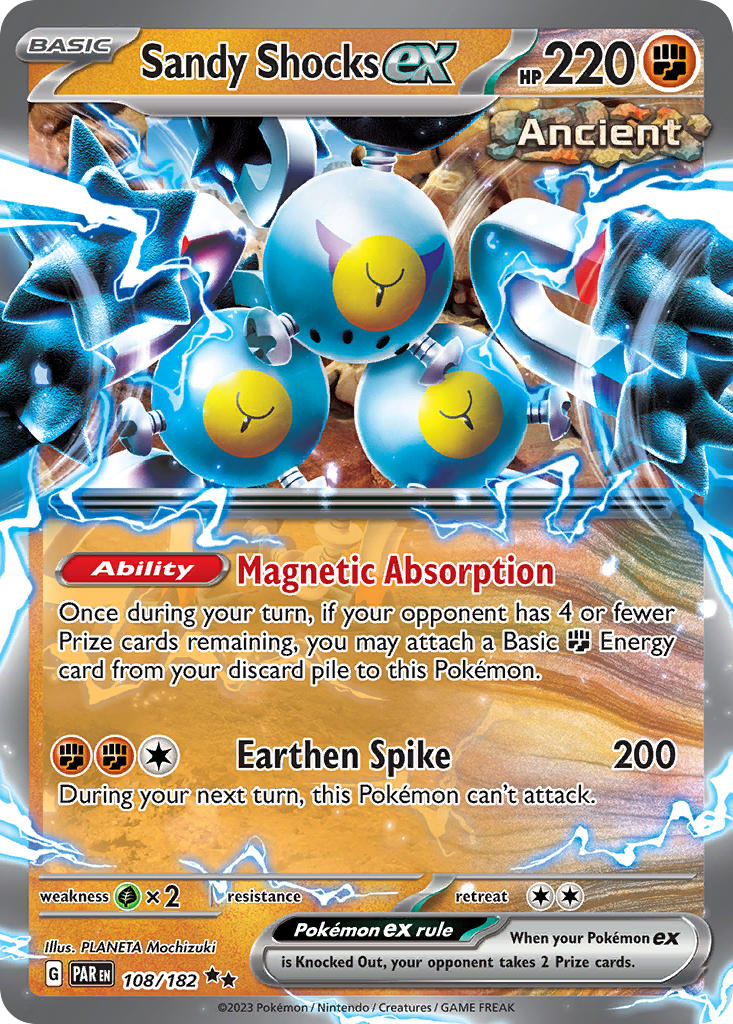 Sandy Shocks ex⁣ - Paradox Rift⁣ (Double Rare)⁣ [108] English / Near Mint / Normal