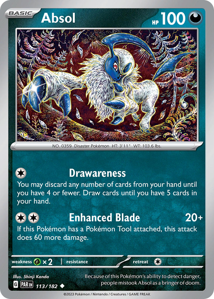 Absol⁣ - Paradox Rift⁣ (Uncommon)⁣ [113] English / Near Mint / Reverse-Holo Normal
