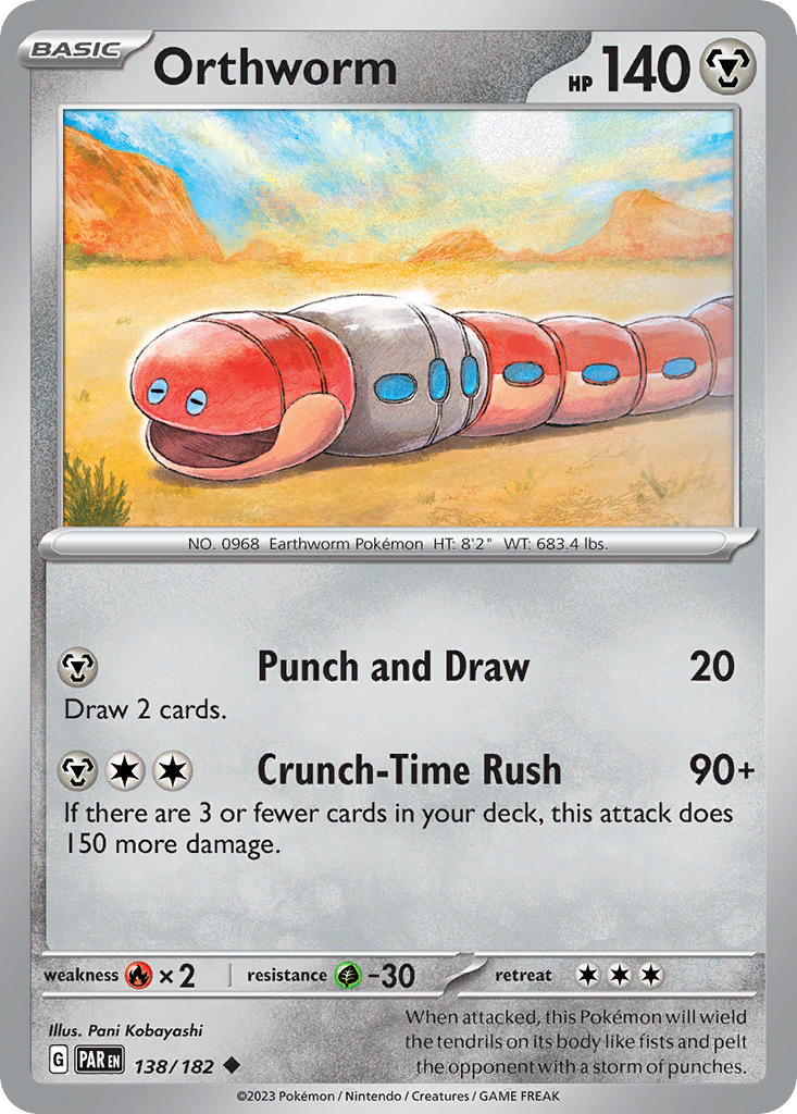 Orthworm⁣ - Paradox Rift⁣ (Uncommon)⁣ [138] English / Near Mint / Reverse-Holo Normal