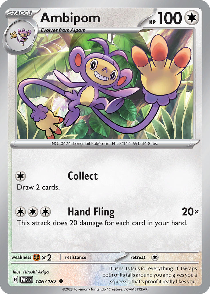 Ambipom⁣ - Paradox Rift⁣ (Uncommon)⁣ [146] English / Near Mint / Reverse-Holo Normal