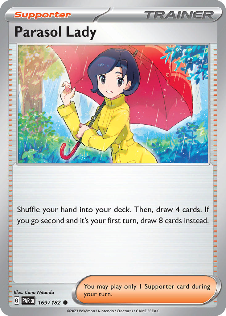 Parasol Lady⁣ - Paradox Rift⁣ (Common)⁣ [169] English / Near Mint / Reverse-Holo Normal