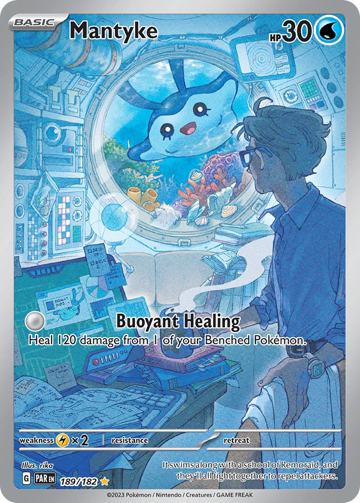 Mantyke⁣ - Paradox Rift⁣ (Illustration Rare)⁣ [189] English / Near Mint / Normal