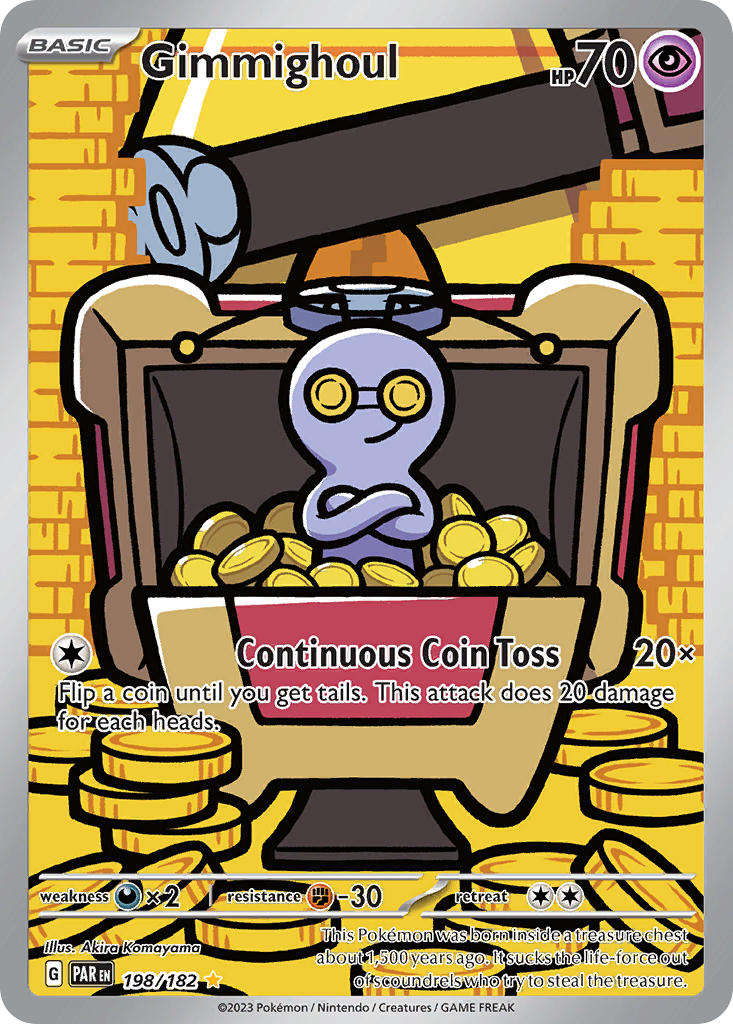 Gimmighoul⁣ - Paradox Rift⁣ (Illustration Rare)⁣ [198] English / Good / Normal