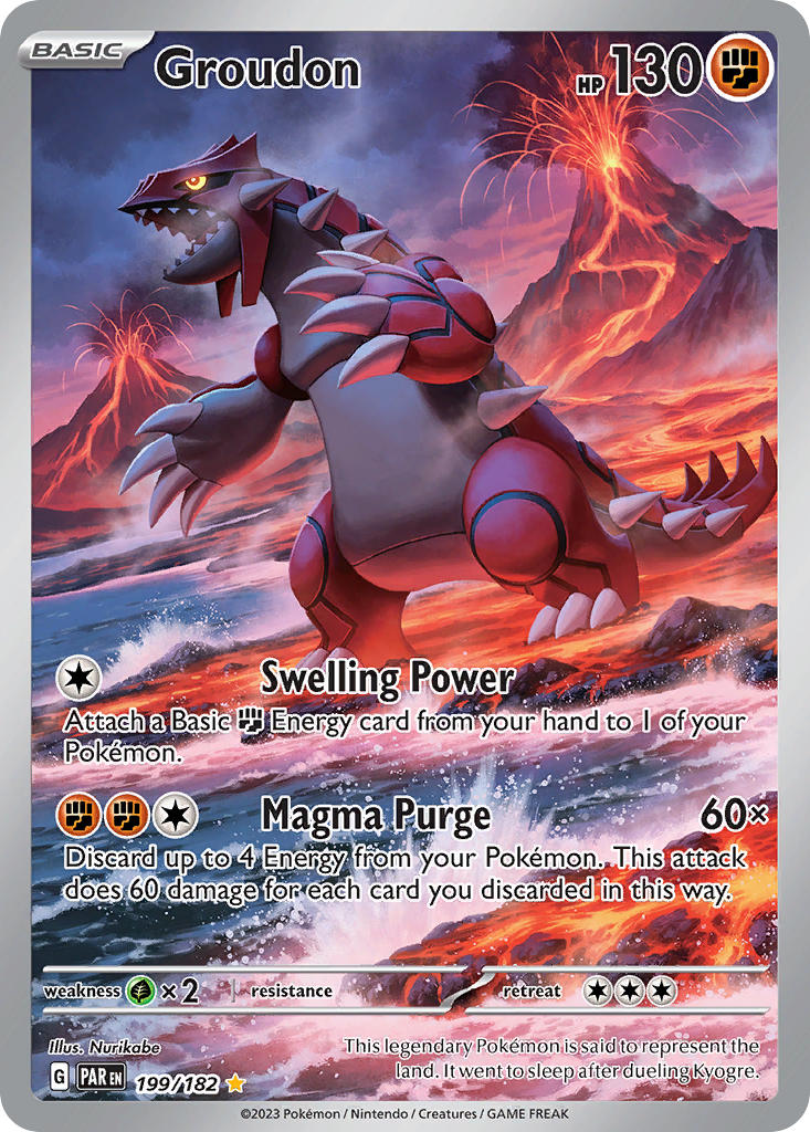 Groudon⁣ - Paradox Rift⁣ (Illustration Rare)⁣ [199] English / Near Mint / Normal