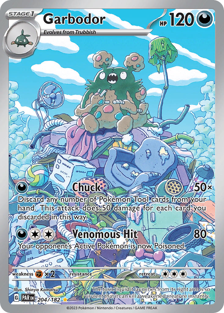 Garbodor⁣ - Paradox Rift⁣ (Illustration Rare)⁣ [204] English / Near Mint / Normal