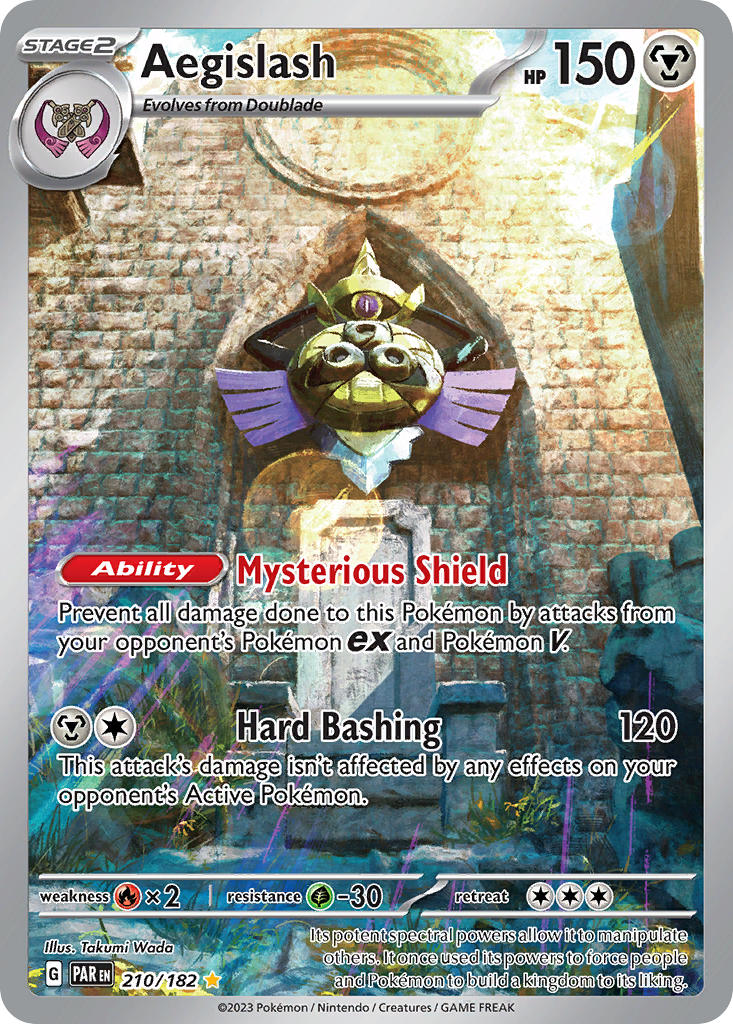 Aegislash⁣ - Paradox Rift⁣ (Illustration Rare)⁣ [210] English / Near Mint / Normal