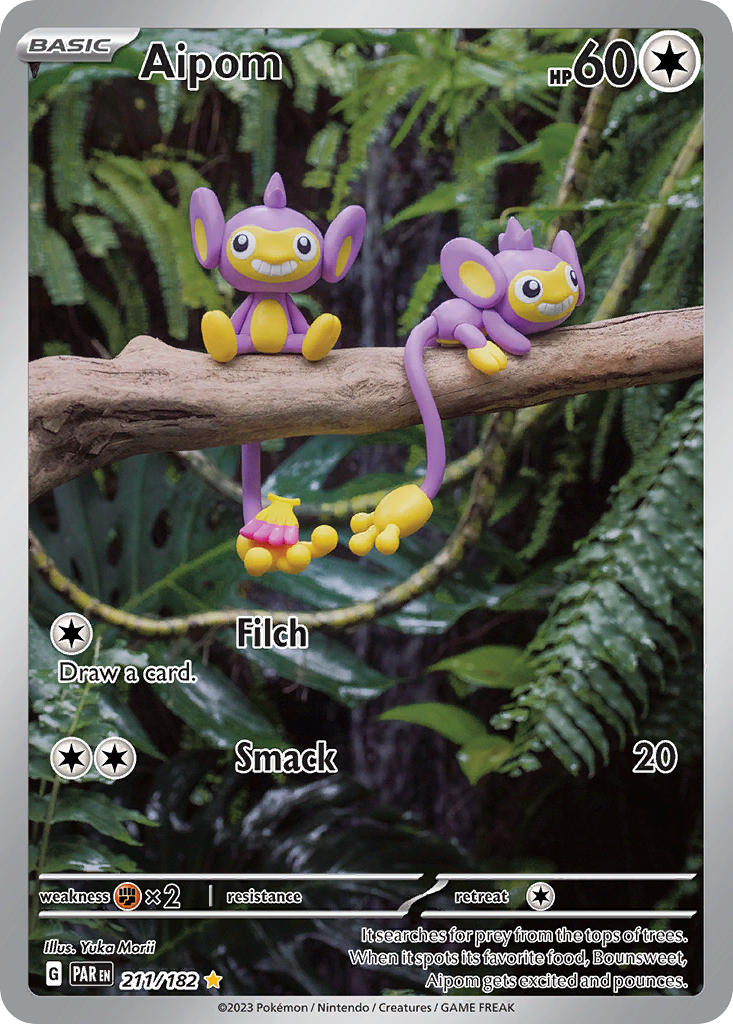 Aipom⁣ - Paradox Rift⁣ (Illustration Rare)⁣ [211] English / Near Mint / Normal