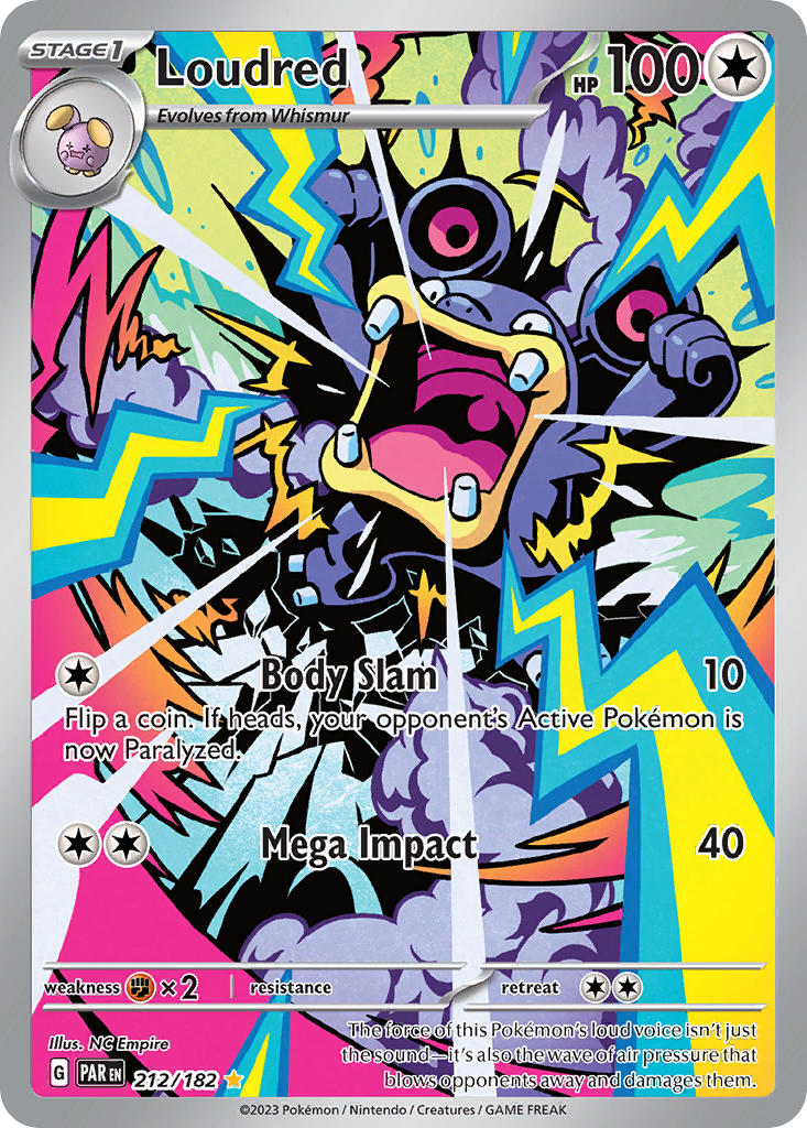Loudred⁣ - Paradox Rift⁣ (Illustration Rare)⁣ [212] English / Near Mint / Normal