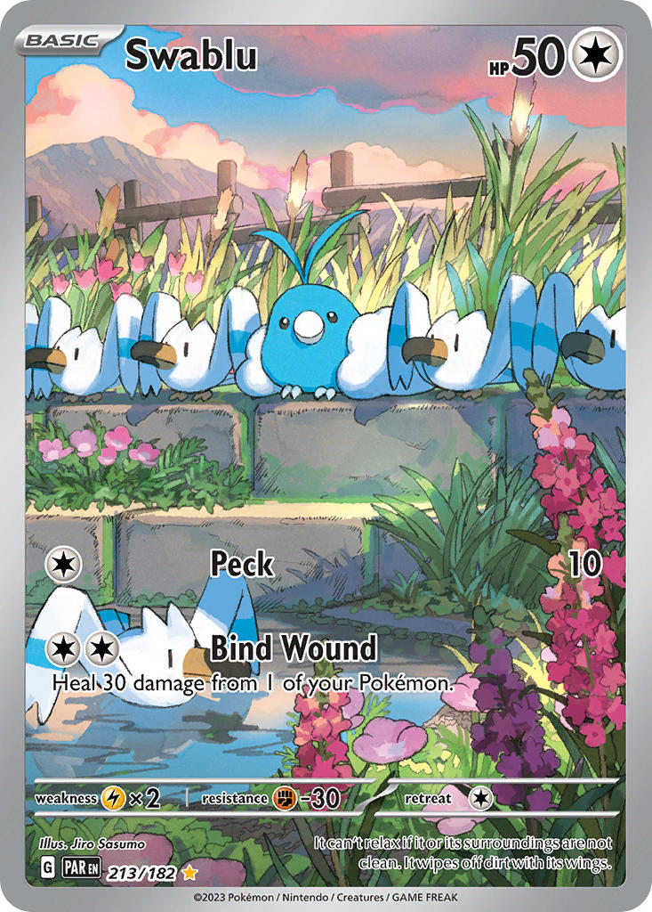 Swablu⁣ - Paradox Rift⁣ (Illustration Rare)⁣ [213] English / Near Mint / Normal