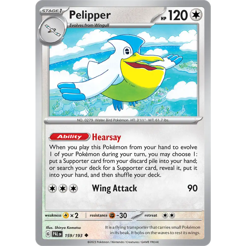 Pelipper - 159/193 - Enkeltkort