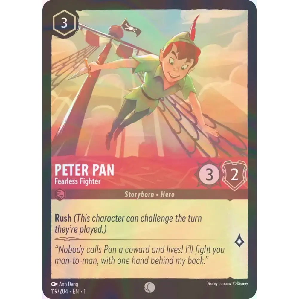 Peter Pan - Fearless Fighter - Foil (Common) - 119/204