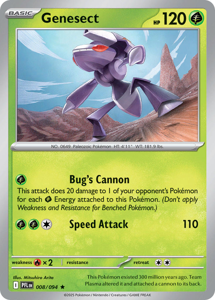 Genesect - Phantasmal Flames (Rare) [PFL-008] English / Near Mint / Reverse-Holo Normal