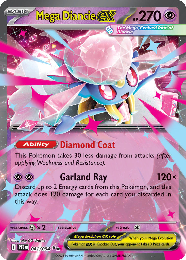Mega Diancie ex - Phantasmal Flames (Double Rare) [PFL-041] English / Near Mint / Normal