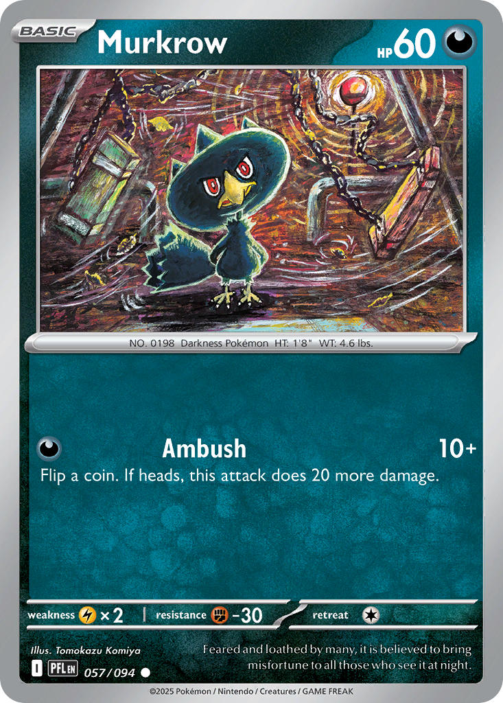 Murkrow - Phantasmal Flames (Common) [PFL-057] English / Near Mint / Reverse-Holo Normal