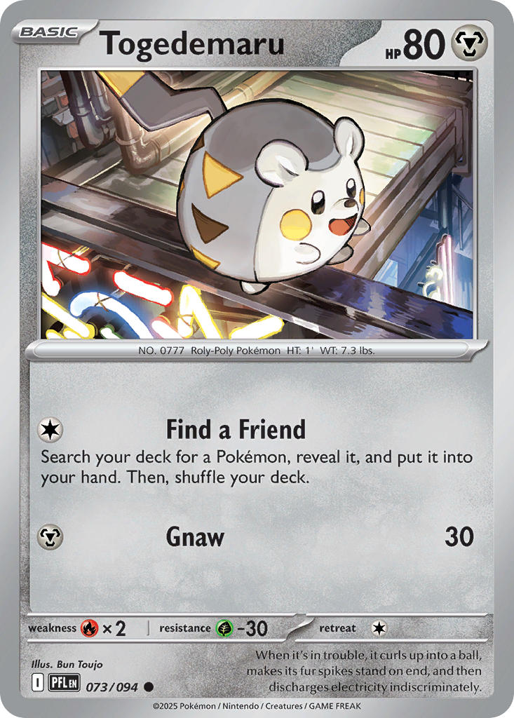 Togedemaru - Phantasmal Flames (Common) [PFL-073] English / Near Mint / Normal
