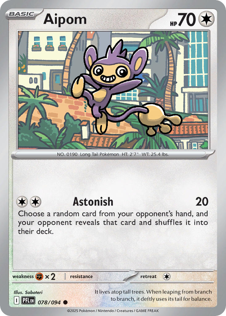 Aipom - Phantasmal Flames (Common) [PFL-078] English / Near Mint / Normal