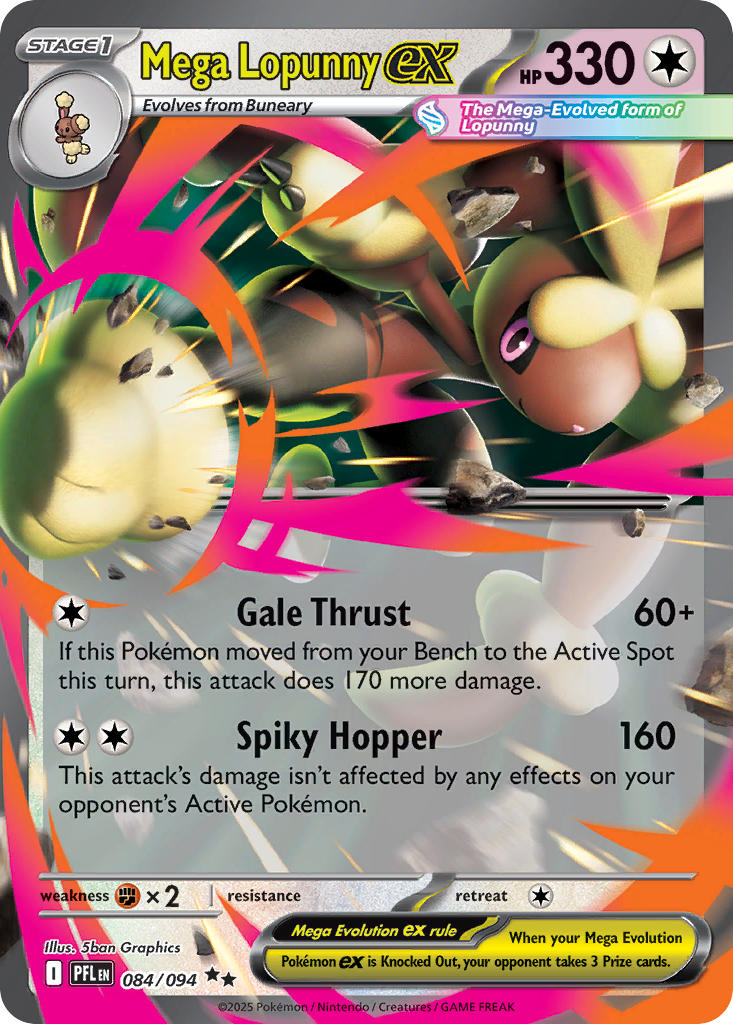 Mega Lopunny ex - Phantasmal Flames (Double Rare) [PFL-084] English / Near Mint / Normal