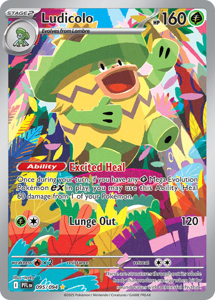 Ludicolo - Phantasmal Flames (Illustration Rare) [PFL-095] English / Near Mint / Normal
