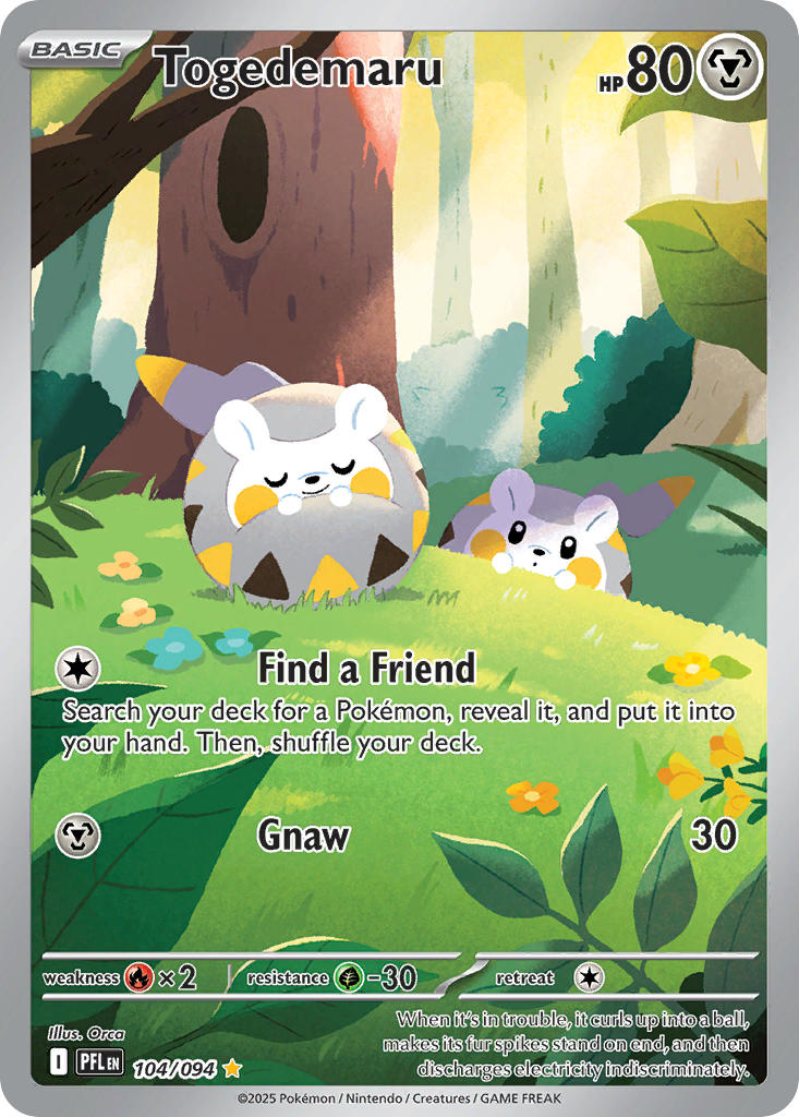 Togedemaru - Phantasmal Flames (Illustration Rare) [PFL-104] English / Near Mint / Normal