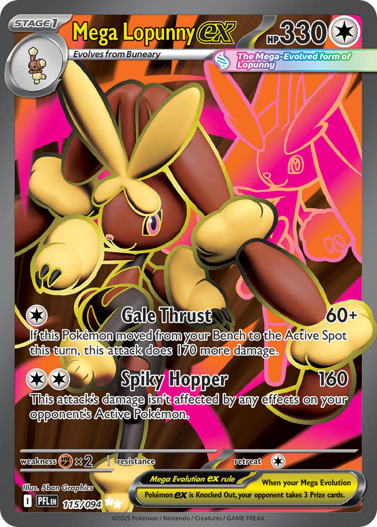 Mega Lopunny ex - Phantasmal Flames (Ultra Rare) [PFL-115] English / Near Mint / Normal