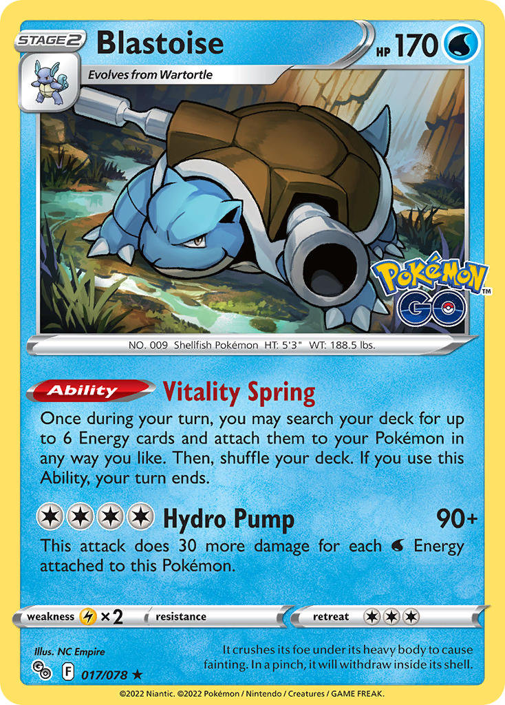 Blastoise - Pokémon GO (Holo Rare) [PGO-017] English / Good / Reverse-Holo Normal