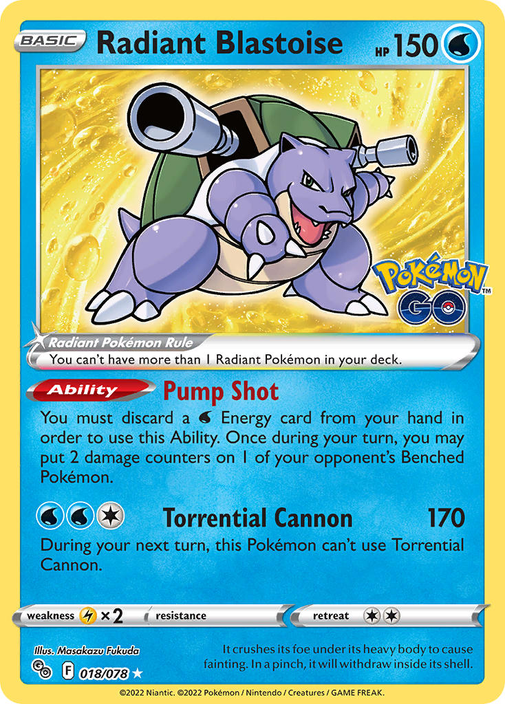 Radiant Blastoise - Pokémon GO (Ultra Rare) [PGO-018] English / Near Mint / Normal