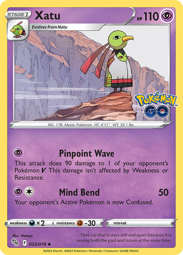 Xatu - Pokémon GO (Uncommon) [PGO-033] English / Near Mint / Normal