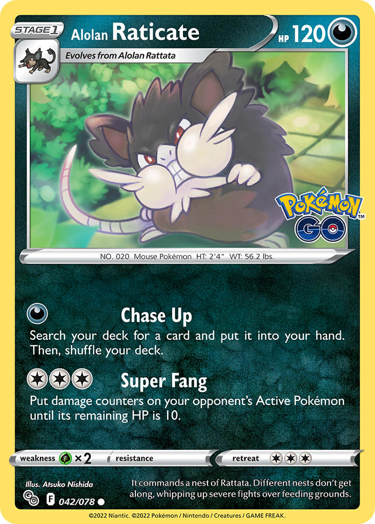 Alolan Raticate - Pokémon GO (Common) [PGO-042] English / Near Mint / Normal