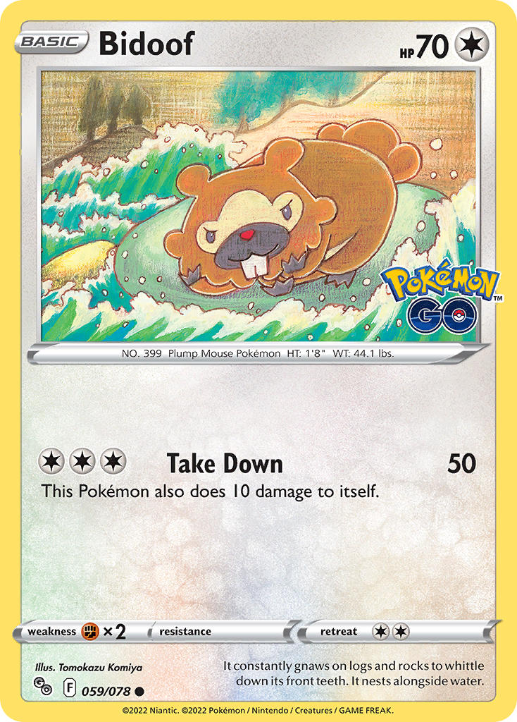 Bidoof - Pokémon GO (Common) [PGO-059] English / Near Mint / Normal