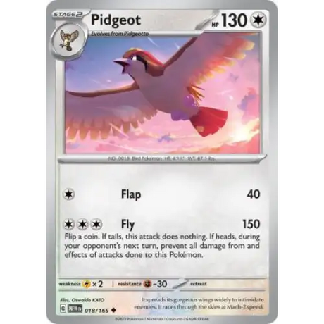 Pidgeot - 018/165 - Enkeltkort