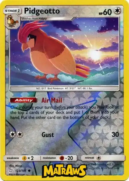 Pidgeotto - Reverse - 123/181 Enkeltkort Team Up 