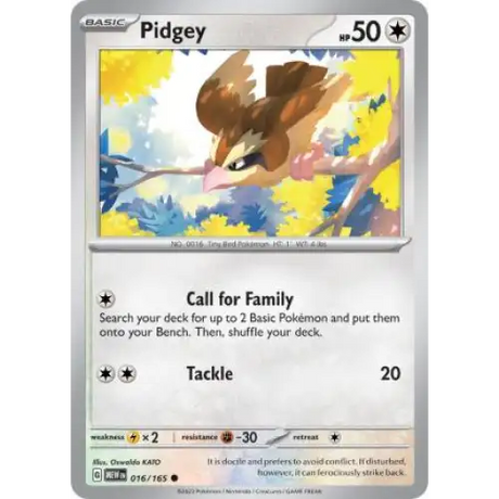 Pidgey - 016/165 - Enkeltkort