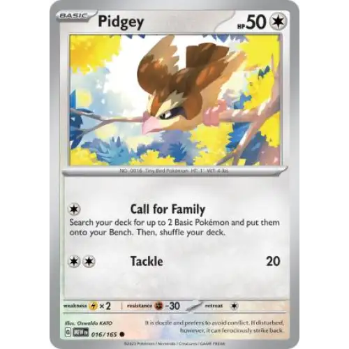 Pidgey - 016/165 - Enkeltkort