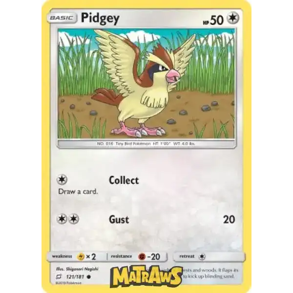 Pidgey - 121/181 Enkeltkort Team Up 