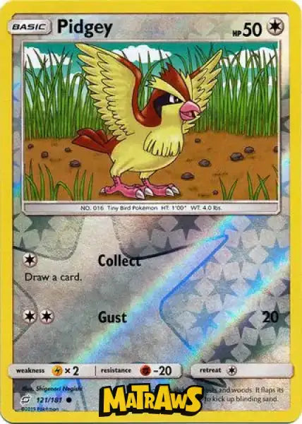 Pidgey - Reverse - 121/181 Enkeltkort Team Up 