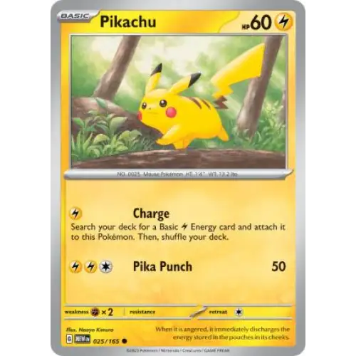 Pikachu - 025/165 - Enkeltkort