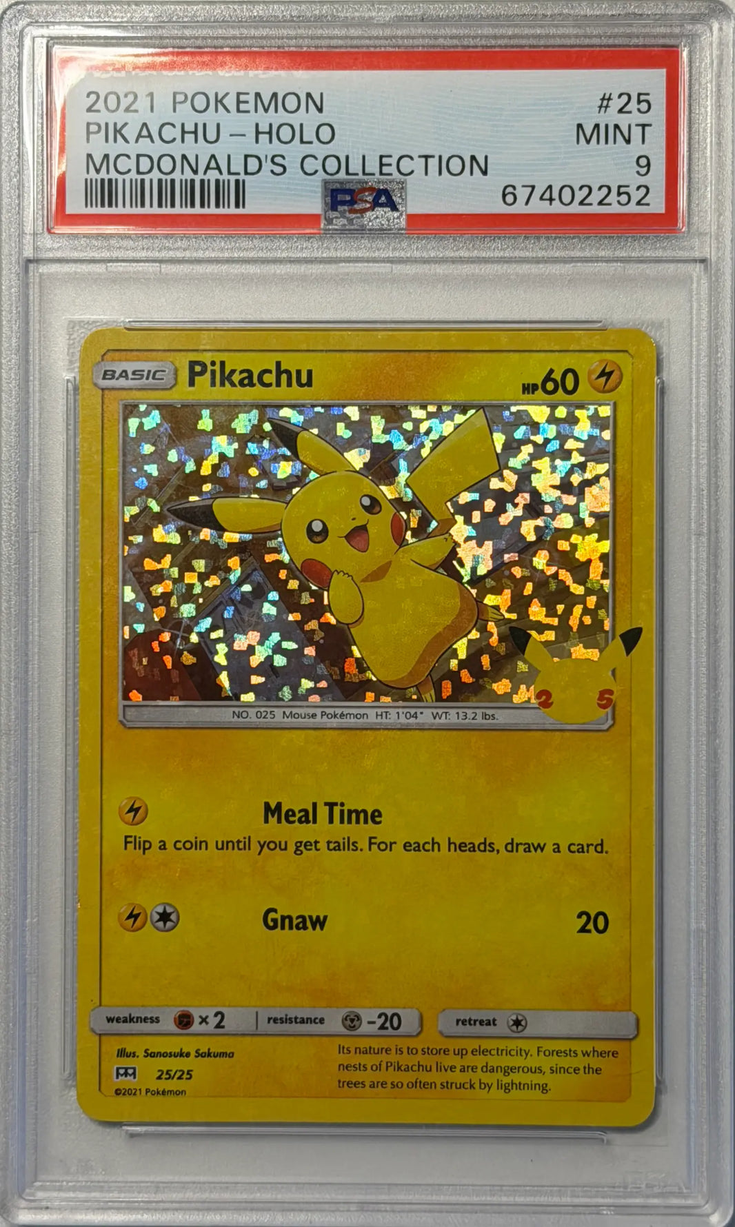 Pikachu McDonalds Collection 25th Anniversary Promo MCD25-25 Kortspil