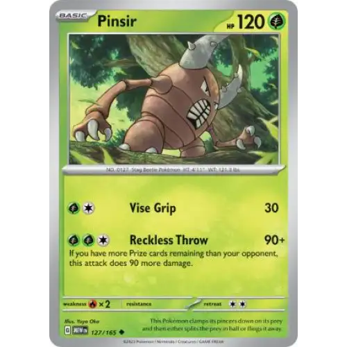 Pinsir - 127/165 - Enkeltkort