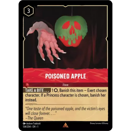 Poisoned Apple (Rare) - 134/204 - Disney Lorcana Singles