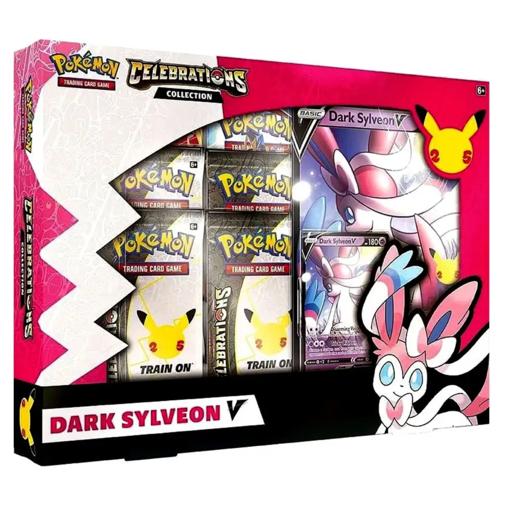 Pokémon: Celebrations V Box - Dark Sylveon (25 års jubilæum) Pokémon TCG Pokémon 