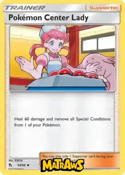 Pokémon Center Lady - 64/68 Enkeltkort Hidden Fates 