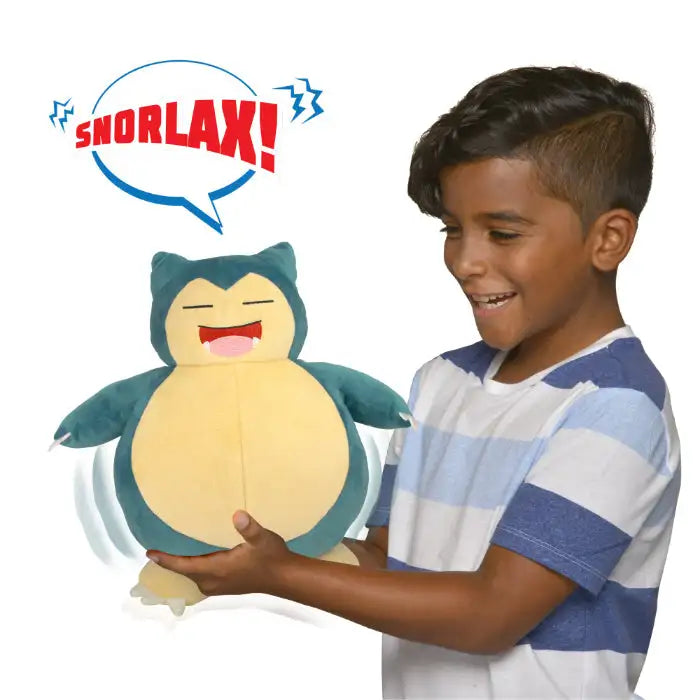 Pokémon: Snooze Action Snorlax Bamse - 27 cm Tøjdyr Pokémon 