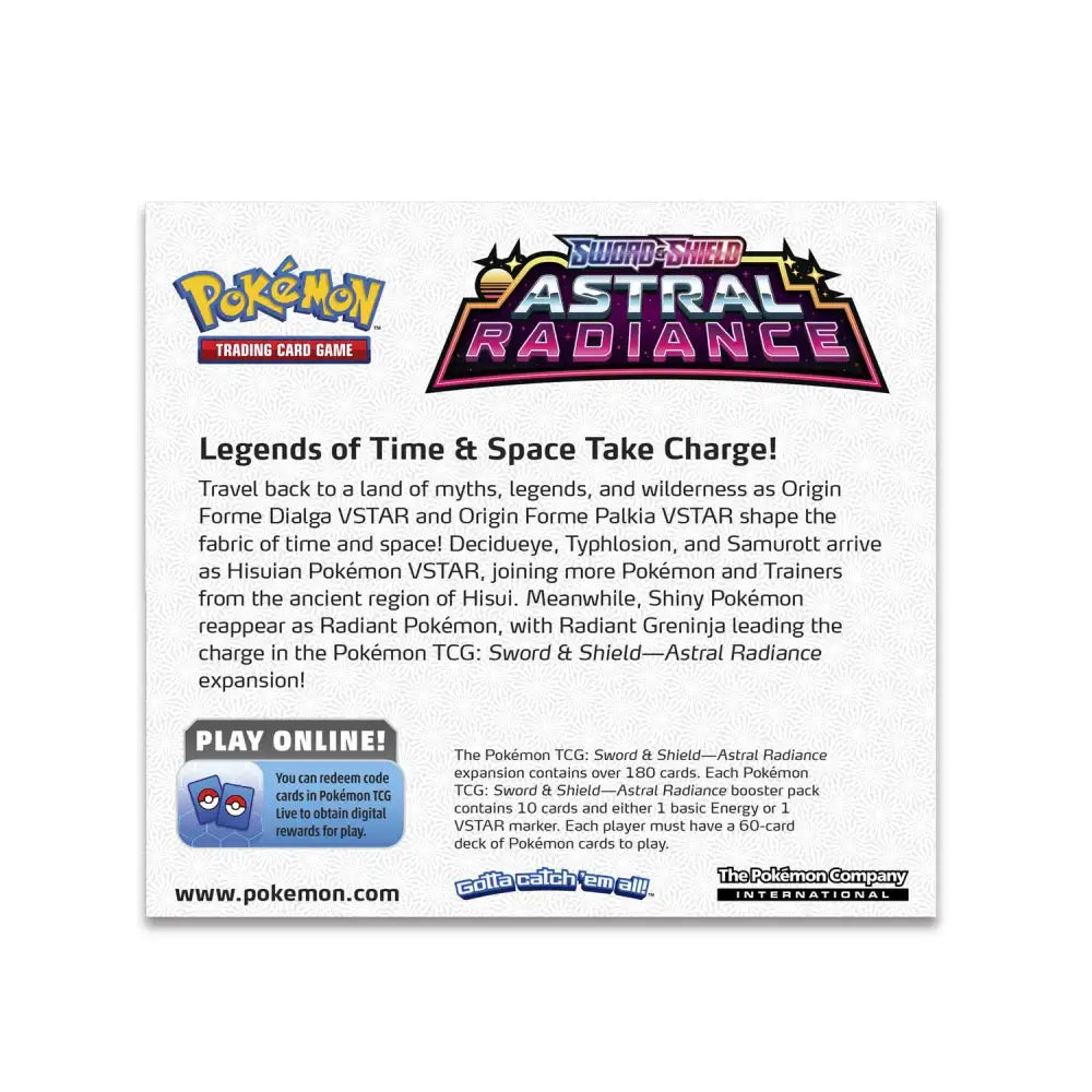 Pokémon: Sword & Shield Astral Radiance Booster Box Samlekort Pokémon 