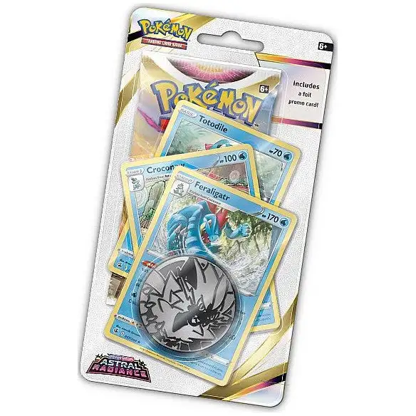 Pokémon: Sword & Shield Astral Radiance Premium Checklane Blister Samlekort Pokémon Feraligatr Evolutions 