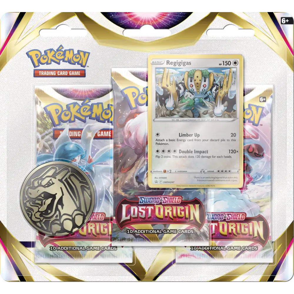 Pokémon: Sword & Shield Lost Origin 3-Pack Blister - Regigigas Promo Samlekort Pokémon 