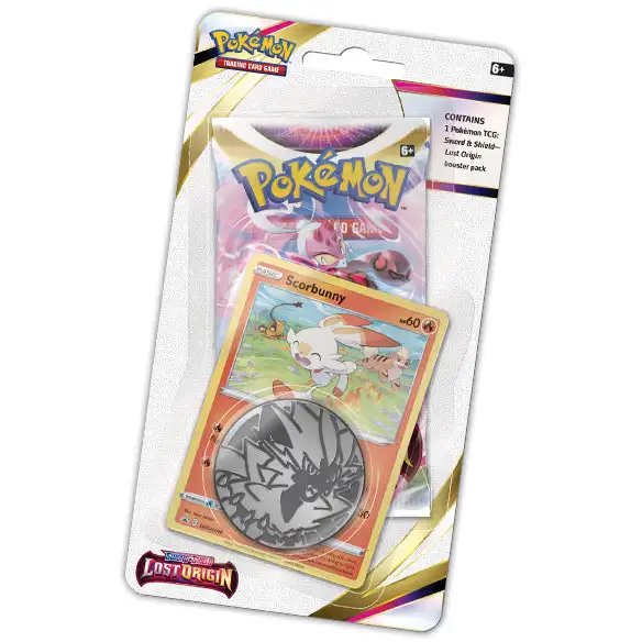 Pokémon TCG: Sword & Shield: Lost Origin Checklane Blister Pack - Scorbunny Promo