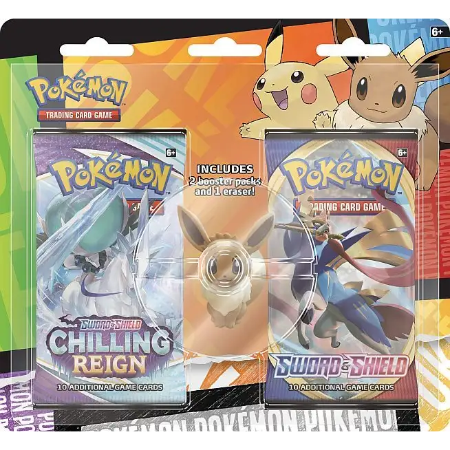 Pokémon TCG: Back to School Eraser Blister - Eevee Samlekort Pokémon 