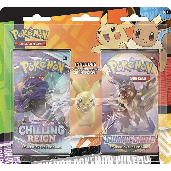 Pokémon TCG: Back to School Eraser Blister - Pikachu
