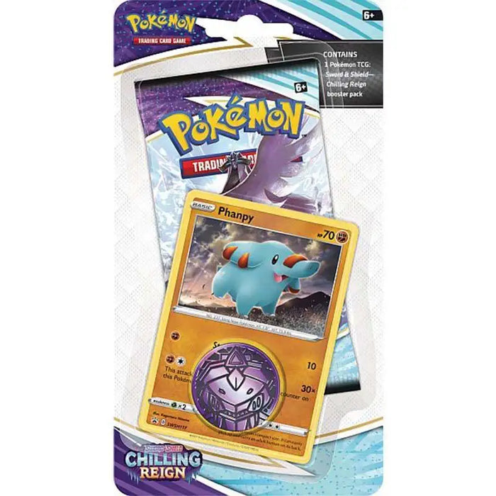 Pokémon TCG: Chilling Reign Single Blister Pack Blister Pack Pokémon Phanpy 